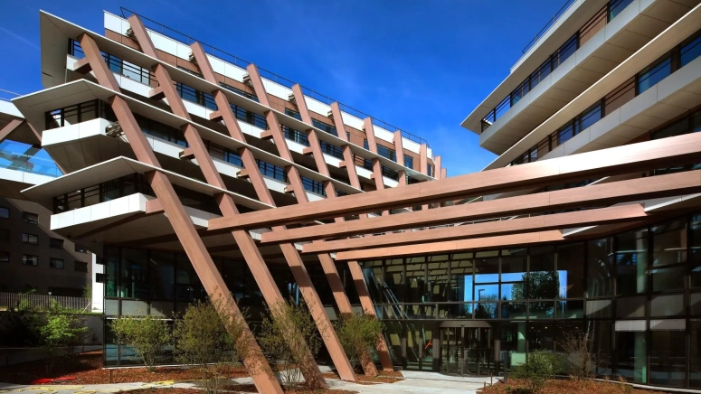 L'entrée du siège social de Lidl à Châtenay-Malabry (92)