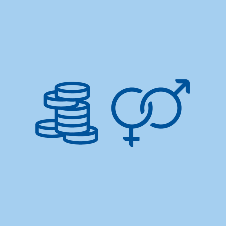 2 Icônes qui illustrent : Salaire et Symbole Homme/Femme