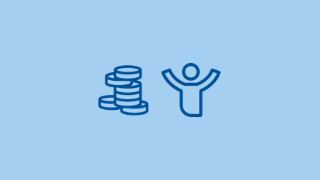 2 Icônes qui illustrent : Argent et Salarié